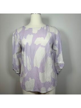 Phase Eight   Lavender and White Women's Blouse